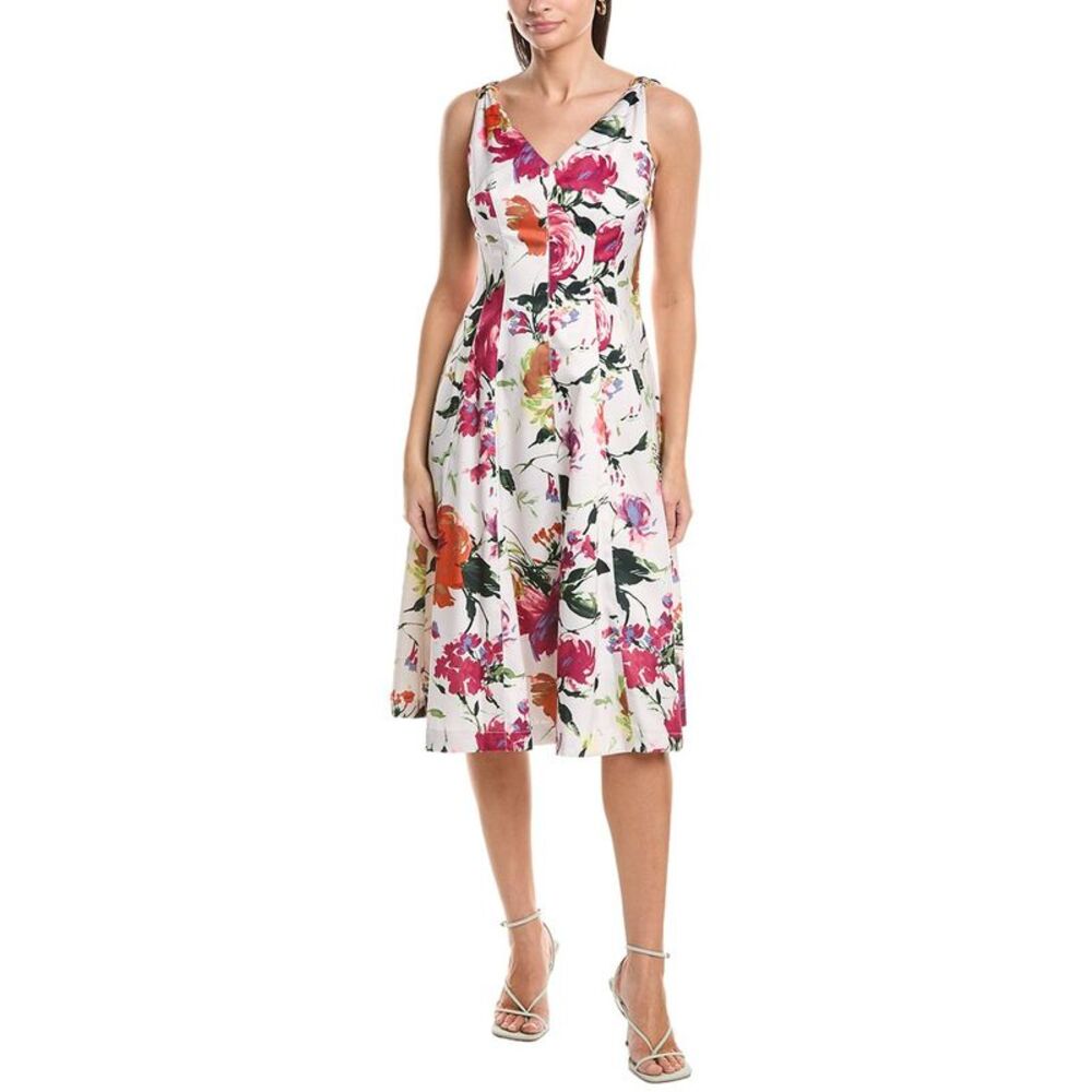 Tahari Asl Womens  Sleeveless Midi Dress, Sand